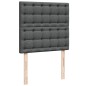 vidaXL Boxspringbett mit Matratze Dunkelgrau 100x200 cm Stoff vidaXL Boxspringbett mit Matratze Dunkelgrau 100x200 cm Stoff