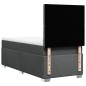 vidaXL Boxspringbett mit Matratze Dunkelgrau 100x200 cm Stoff vidaXL Boxspringbett mit Matratze Dunkelgrau 100x200 cm Stoff