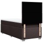 vidaXL Boxspringbett mit Matratze Dunkelbraun 100x200 cm Stoff vidaXL Boxspringbett mit Matratze Dunkelbraun 100x200 cm Stoff