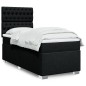 vidaXL Boxspringbett mit Matratze Schwarz 90x190 cm Stoff vidaXL Boxspringbett mit Matratze Schwarz 90x190 cm Stoff