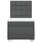 vidaXL Boxspringbett mit Matratze Dunkelgrau 100x200 cm Stoff vidaXL Boxspringbett mit Matratze Dunkelgrau 100x200 cm Stoff