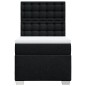 vidaXL Boxspringbett mit Matratze Schwarz 90x190 cm Stoff vidaXL Boxspringbett mit Matratze Schwarz 90x190 cm Stoff