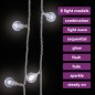 Lichterkette Kugeln 40 m 400 LED Kaltweiß 8 Funktionen Lichterkette Kugeln 40 m 400 LED Kaltweiß 8 Funktionen