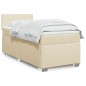 vidaXL Boxspringbett mit Matratze Creme 80x200 cm Stoff vidaXL Boxspringbett mit Matratze Creme 80x200 cm Stoff