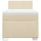 vidaXL Boxspringbett mit Matratze Creme 80x200 cm Stoff vidaXL Boxspringbett mit Matratze Creme 80x200 cm Stoff