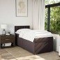 vidaXL Boxspringbett mit Matratze Dunkelbraun 80x200 cm Stoff vidaXL Boxspringbett mit Matratze Dunkelbraun 80x200 cm Stoff