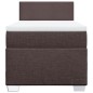 vidaXL Boxspringbett mit Matratze Dunkelbraun 90x190 cm Stoff vidaXL Boxspringbett mit Matratze Dunkelbraun 90x190 cm Stoff
