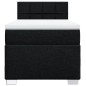 vidaXL Boxspringbett mit Matratze Schwarz 90x190 cm Stoff