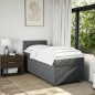 vidaXL Boxspringbett mit Matratze Dunkelgrau 90x190 cm Stoff vidaXL Boxspringbett mit Matratze Dunkelgrau 90x190 cm Stoff