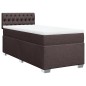 vidaXL Boxspringbett mit Matratze Dunkelbraun 90x190 cm Stoff vidaXL Boxspringbett mit Matratze Dunkelbraun 90x190 cm Stoff