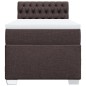 vidaXL Boxspringbett mit Matratze Dunkelbraun 90x190 cm Stoff vidaXL Boxspringbett mit Matratze Dunkelbraun 90x190 cm Stoff