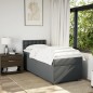 vidaXL Boxspringbett mit Matratze Dunkelgrau 90x190 cm Stoff vidaXL Boxspringbett mit Matratze Dunkelgrau 90x190 cm Stoff