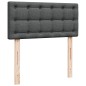vidaXL Boxspringbett mit Matratze Dunkelgrau 90x190 cm Stoff vidaXL Boxspringbett mit Matratze Dunkelgrau 90x190 cm Stoff