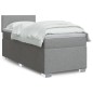 vidaXL Boxspringbett mit Matratze Hellgrau 90x200 cm Stoff vidaXL Boxspringbett mit Matratze Hellgrau 90x200 cm Stoff