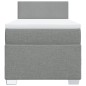 vidaXL Boxspringbett mit Matratze Hellgrau 90x200 cm Stoff vidaXL Boxspringbett mit Matratze Hellgrau 90x200 cm Stoff