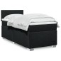 vidaXL Boxspringbett mit Matratze Schwarz 90x200 cm Stoff vidaXL Boxspringbett mit Matratze Schwarz 90x200 cm Stoff