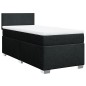 vidaXL Boxspringbett mit Matratze Schwarz 90x200 cm Stoff vidaXL Boxspringbett mit Matratze Schwarz 90x200 cm Stoff