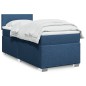 vidaXL Boxspringbett mit Matratze Blau 90x200 cm Stoff vidaXL Boxspringbett mit Matratze Blau 90x200 cm Stoff