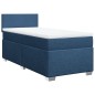 vidaXL Boxspringbett mit Matratze Blau 90x200 cm Stoff vidaXL Boxspringbett mit Matratze Blau 90x200 cm Stoff