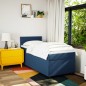 vidaXL Boxspringbett mit Matratze Blau 90x200 cm Stoff vidaXL Boxspringbett mit Matratze Blau 90x200 cm Stoff
