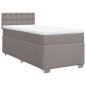 vidaXL Boxspringbett mit Matratze Taupe 100x200 cm Stoff vidaXL Boxspringbett mit Matratze Taupe 100x200 cm Stoff