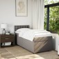 vidaXL Boxspringbett mit Matratze Taupe 100x200 cm Stoff vidaXL Boxspringbett mit Matratze Taupe 100x200 cm Stoff