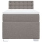 vidaXL Boxspringbett mit Matratze Taupe 100x200 cm Stoff vidaXL Boxspringbett mit Matratze Taupe 100x200 cm Stoff