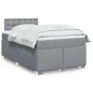vidaXL Boxspringbett mit Matratze Hellgrau 120x200 cm Stoff vidaXL Boxspringbett mit Matratze Hellgrau 120x200 cm Stoff