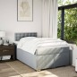 vidaXL Boxspringbett mit Matratze Hellgrau 120x200 cm Stoff vidaXL Boxspringbett mit Matratze Hellgrau 120x200 cm Stoff
