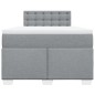 vidaXL Boxspringbett mit Matratze Hellgrau 120x200 cm Stoff vidaXL Boxspringbett mit Matratze Hellgrau 120x200 cm Stoff