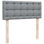 vidaXL Boxspringbett mit Matratze Hellgrau 120x200 cm Stoff vidaXL Boxspringbett mit Matratze Hellgrau 120x200 cm Stoff