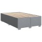 vidaXL Boxspringbett mit Matratze Hellgrau 120x200 cm Stoff vidaXL Boxspringbett mit Matratze Hellgrau 120x200 cm Stoff