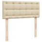 vidaXL Boxspringbett mit Matratze Creme 120x200 cm Stoff vidaXL Boxspringbett mit Matratze Creme 120x200 cm Stoff