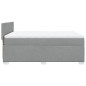 vidaXL Boxspringbett mit Matratze Hellgrau 140x190 cm Stoff vidaXL Boxspringbett mit Matratze Hellgrau 140x190 cm Stoff