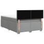 vidaXL Boxspringbett mit Matratze Hellgrau 140x190 cm Stoff vidaXL Boxspringbett mit Matratze Hellgrau 140x190 cm Stoff