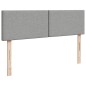 vidaXL Boxspringbett mit Matratze Hellgrau 140x190 cm Stoff vidaXL Boxspringbett mit Matratze Hellgrau 140x190 cm Stoff