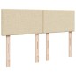 vidaXL Boxspringbett mit Matratze Creme 140x190 cm Stoff vidaXL Boxspringbett mit Matratze Creme 140x190 cm Stoff
