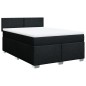 vidaXL Boxspringbett mit Matratze Schwarz 140x200 cm Stoff vidaXL Boxspringbett mit Matratze Schwarz 140x200 cm Stoff