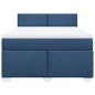 vidaXL Boxspringbett mit Matratze Blau 140x200 cm Stoff vidaXL Boxspringbett mit Matratze Blau 140x200 cm Stoff