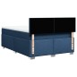 vidaXL Boxspringbett mit Matratze Blau 140x200 cm Stoff vidaXL Boxspringbett mit Matratze Blau 140x200 cm Stoff