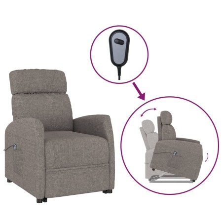 Aufstehsessel Taupe Stoff