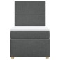 vidaXL Boxspringbett mit Matratze Dunkelgrau 80x200 cm Stoff vidaXL Boxspringbett mit Matratze Dunkelgrau 80x200 cm Stoff