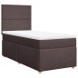 vidaXL Boxspringbett mit Matratze Dunkelbraun 80x200 cm Stoff vidaXL Boxspringbett mit Matratze Dunkelbraun 80x200 cm Stoff