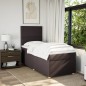 vidaXL Boxspringbett mit Matratze Dunkelbraun 80x200 cm Stoff vidaXL Boxspringbett mit Matratze Dunkelbraun 80x200 cm Stoff