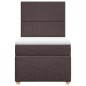 vidaXL Boxspringbett mit Matratze Dunkelbraun 80x200 cm Stoff vidaXL Boxspringbett mit Matratze Dunkelbraun 80x200 cm Stoff