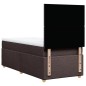 vidaXL Boxspringbett mit Matratze Dunkelbraun 80x200 cm Stoff vidaXL Boxspringbett mit Matratze Dunkelbraun 80x200 cm Stoff