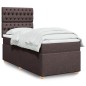 vidaXL Boxspringbett mit Matratze Dunkelbraun 80x200 cm Stoff vidaXL Boxspringbett mit Matratze Dunkelbraun 80x200 cm Stoff