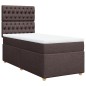 vidaXL Boxspringbett mit Matratze Dunkelbraun 80x200 cm Stoff vidaXL Boxspringbett mit Matratze Dunkelbraun 80x200 cm Stoff