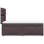 vidaXL Boxspringbett mit Matratze Dunkelbraun 80x200 cm Stoff vidaXL Boxspringbett mit Matratze Dunkelbraun 80x200 cm Stoff