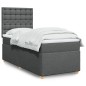 vidaXL Boxspringbett mit Matratze Dunkelgrau 80x200 cm Stoff vidaXL Boxspringbett mit Matratze Dunkelgrau 80x200 cm Stoff